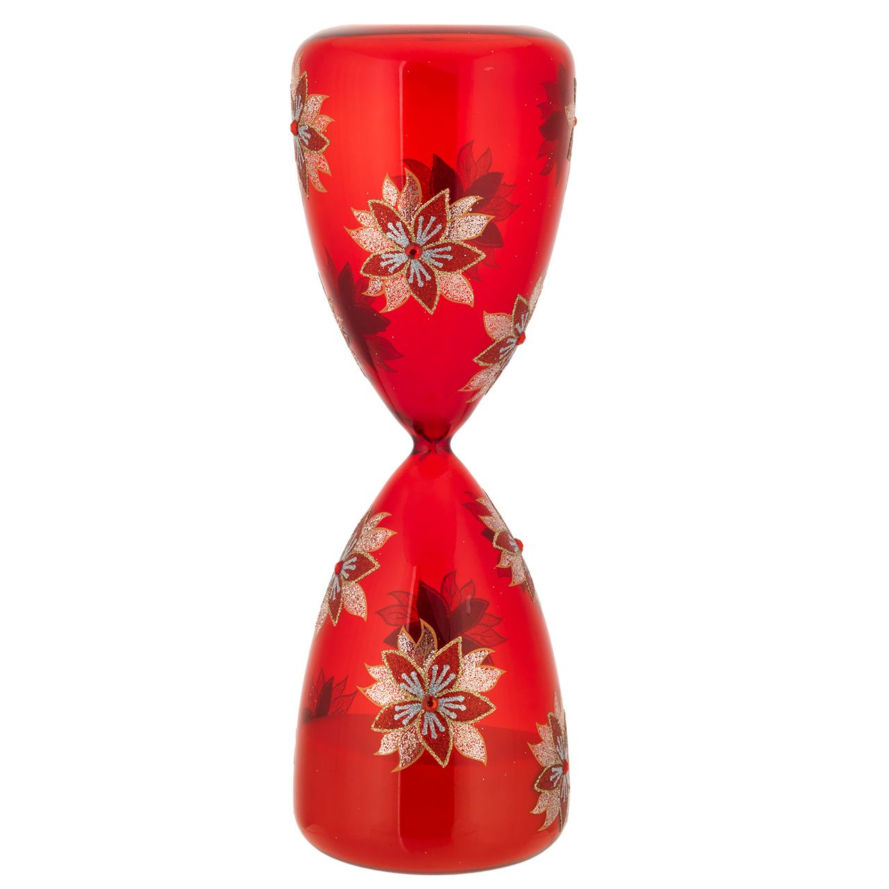 CLESSIDRA 10*30 - 60 MIN. CON STELLE DI NATALE ROSSA